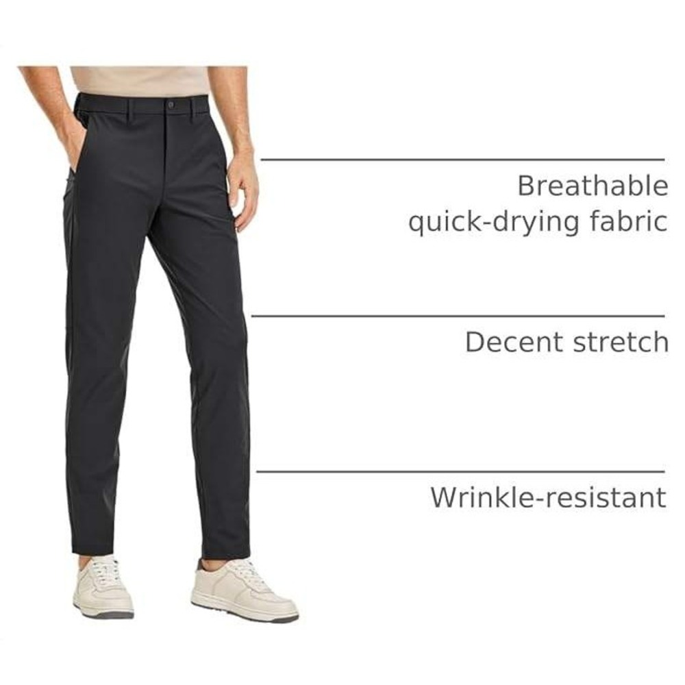 CRZ YOGA All-Day Comfy Golf Pants 36x32 Men's Quick Dry Stretch Ink Gray - Picture 5 of 7